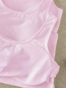 3件套女童纯白色休闲简约棉质软垫胸罩