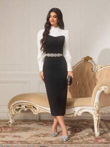 CUCCOO TILAWA Zapatos de tacón bajo con punta francesa y cómodos de usar, con aplicaciones de strass, nuevos para verano 2026 para mujeres - Plateado - Ver 2