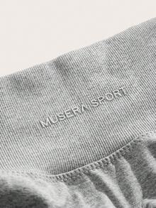 Musera Sport Pantalones acampanados con cintura cruzada sin costuras, para deportes como pádel, tenis, pickleball, gimnasio y fitness en invierno - Gris - Ver 7