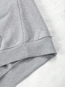 PAVTROS Men's Autumn Letter Print Long Sleeve Pocket Casual Hoodie Grey Hoodie Mens Grey Hoodie Mens Hoodie Masters Hoodie Racing Hoodie Hoodie Men S - Grey - View 7