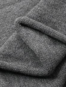 Livesso Women's Solid Color Casual Loose High Neck Sleeveless Knit Vest And Straight Skirt 2-Piece Set, Autumn/Winter - Grey - View 7