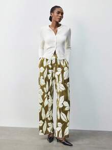 Maija 女士印花宽松阔腿休闲度假沙滩裤 - 彩色 - 查看 6