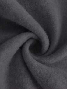 SHEIN PETITE 秋冬款小码女式休闲百搭运动衫 - 深灰色 - 查看 7