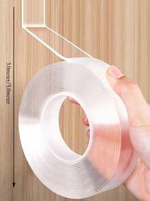10M/5M/3M/1M Nano Grip Tape - Heavy Duty Double Sided Adhesive Waterproof Removable For Wall Decor Indoor Outdoor Use No Residue Damage-Free Removal - Transparent - View 8