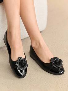 Rosivie Mocassins plats décontractés à décor floral pour femmes