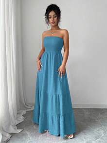 Rafferiza INS Style Strapless Casual Summer Dress For Women