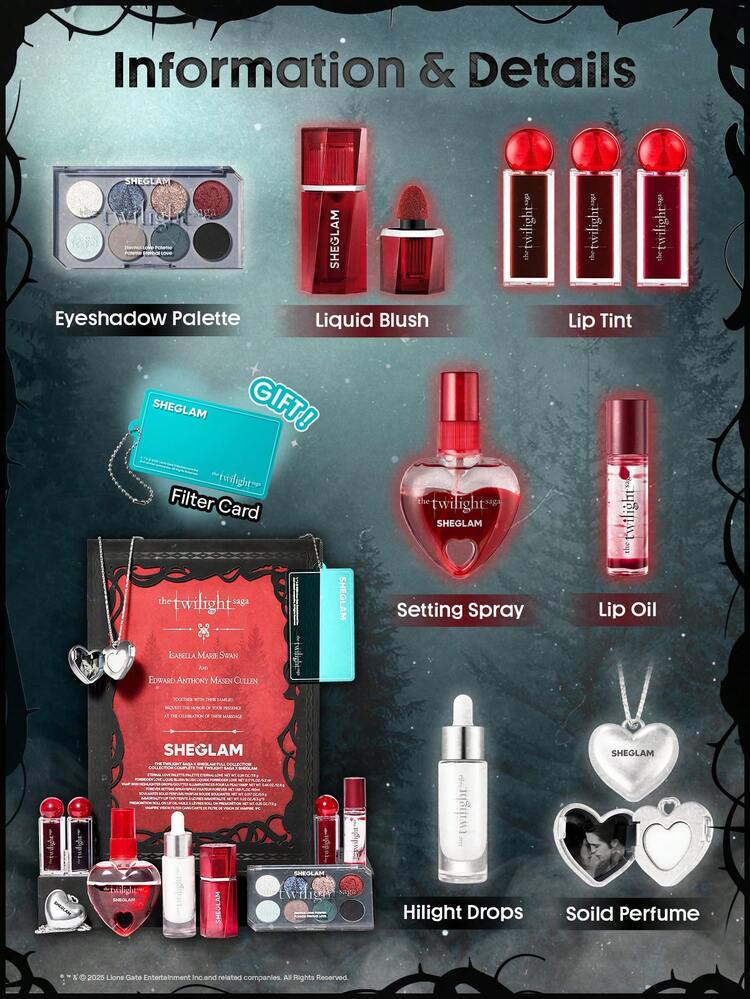 The Twilight Saga X SHEGLAM Conjunto De ColeçãO Completa Marca