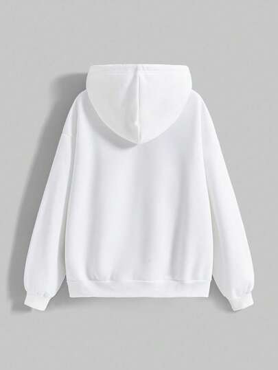 Grunge Punk Sweat-shirt en polaire style de rue avec imprimé lèvres pour femmes