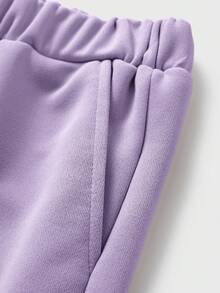 JNSQ 2pcs Young Girl Outfit Set, Butterfly Print Sweatshirt & Casual Sweatpants, Comfortable Sporty Suit For Autumn/Winter Daily Wear, Outdoor, Vacation, Street Style, Party & Leisure Fall - Purple - View 8