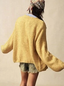 Bohemela Áo khoác cardigan nữ phong cách Boho mùa xuân/đông dáng rộng, màu vàng trơn, đa năng, tối giản, tay dài, chất liệu lông mềm mại, kiểu vintage, thích hợp cho các buổi hòa nhạc, kỳ nghỉ, đi nghỉ mát, đi học, đi chơi, Giáng sinh, Năm mới, Lễ tình nhân, thập niên 2000, kỳ nghỉ hè, đi biển, mùa đông/xuân. - Màu be - Xem 7