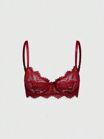 Goth Blumen Spitzen Unterbügel BH mit Dreieckskörbchen