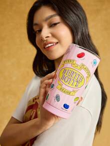 HARRY POTTER X SHEIN 20 Oz / 600 Ml Letter Graphic Stainless Steel Flat Bottom Insulated Cup With Cup Lid, Gift For FriendsChristmas