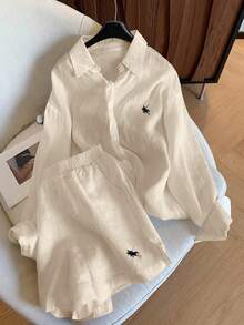 INAWLY Vintage Casual Loose 2 Pieces Set, Fashion & Versatile