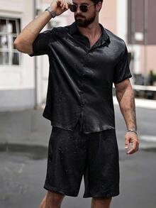 Manfinity Homme Men Shirt Co-Ords  Halloween Party - Black - View 8