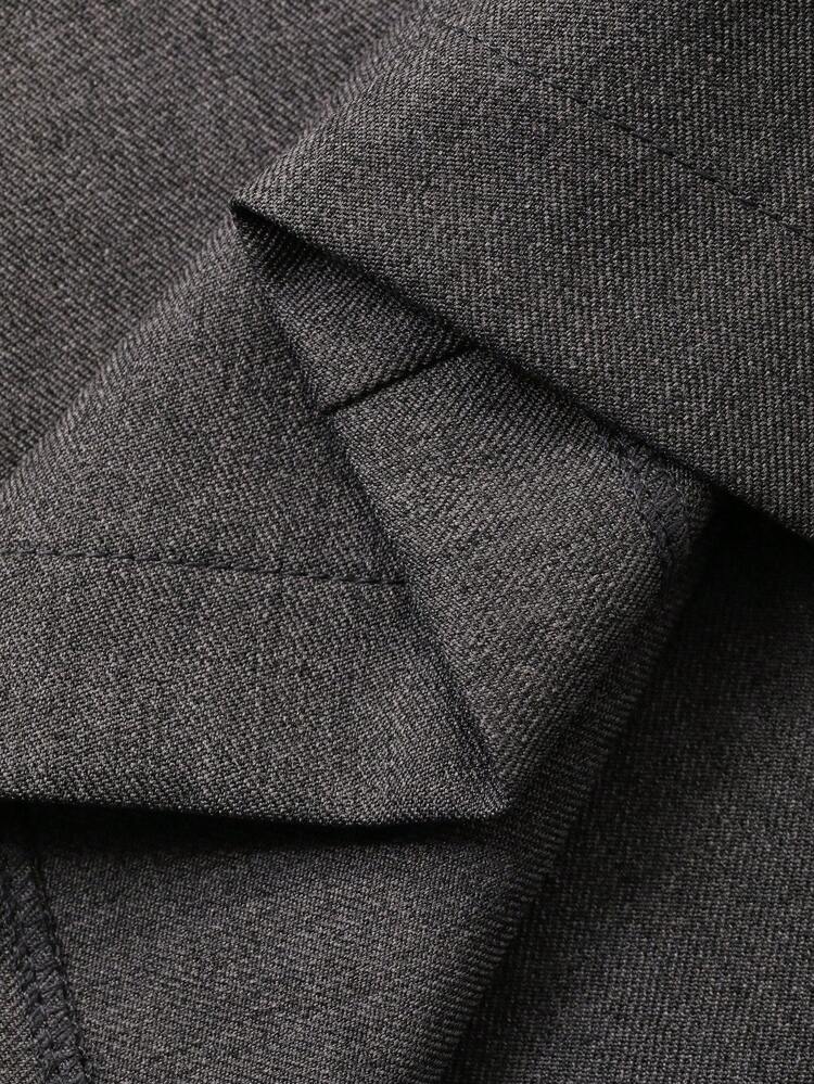 2pcs Women Casual Contrast Color Collared Long Sleeve Fitted Jacket & Wide Leg Pants Set, Autumn/Winter Y2k