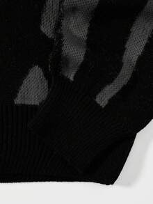 RueChic Suéter Para Hombre Con Hombros Caídos Y Estampado