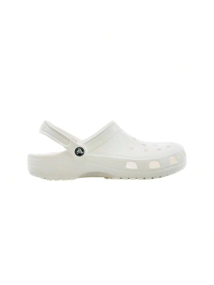 Crocs 男女款经典木屐，灰蓝色，男式女式凉鞋，中性外套，10001-100 白色 - 白色 - 查看 1