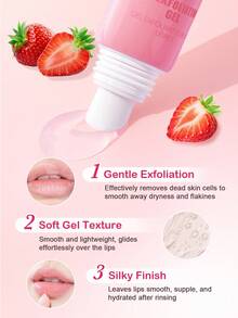 Gel tẩy tế bào chết môi Slow Sunday, hương dâu tây, dưỡng ẩm, phục hồi và tẩy tế bào chết cho da mặt, lựa chọn tuyệt vời cho đám cưới, kỳ nghỉ, bãi biển, đồ dùng cần thiết khi đi du lịch, quà tặng lễ Phục sinh, thích hợp cho chăm sóc môi mùa hè. - 02 Pink - Xem 3