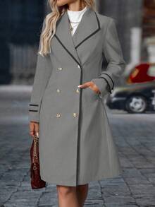 EMERY ROSE 女士休闲商务简约长袖大衣