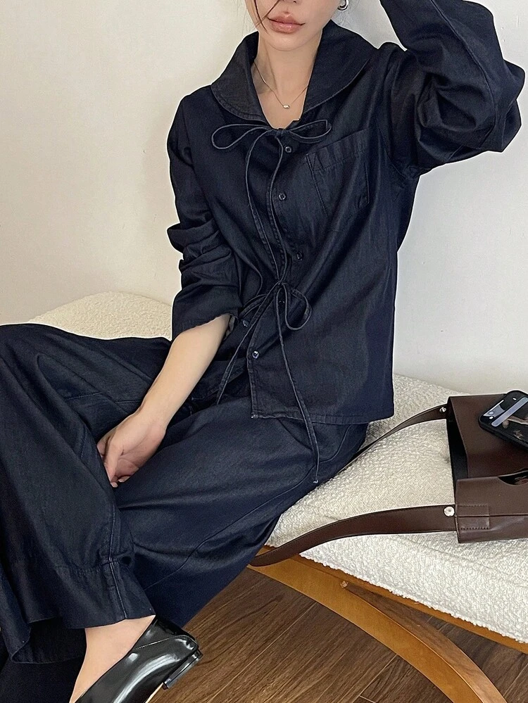 Women's Casual Denim Set, New Arrival For Autumn & Winter