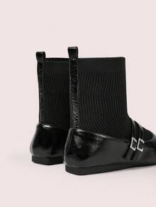 CUCCOO DOLLMOD Botas Curtas Pretas Daphne para Mulheres, Botas Ankle, Botas para Outono/Inverno