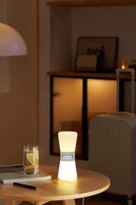 Joivida 1个娃娃造型夜灯，带磁吸式开关、创意电量指示灯和Type-C充电底座 | 台灯、办公灯 - D-白色 - 查看 2