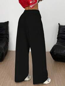 Coolane Fall Clothes For Women Streetwear Going Out Casual Sport Basic Essentials French Grey Elastic Waistband Straight Pants