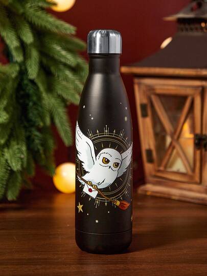 HARRY POTTER X SHEIN 500ml Tazza con manico, tazza isolata, borraccia con motivo cartoni animati a vuoto isolata, coperchio e cannuccia a tenuta stagna, tazza da viaggio in acciaio inossidabile, tazza per auto