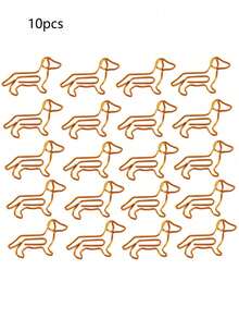 5/10/20pcs Dachshund Shaped Metal Paper Clips, Creative Lovely Animal Shaped Binder Clips, For Bags And Documents Back To School,Back To School,School Supplies