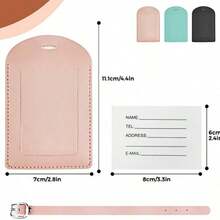 3pcs PU Leather Suitcase Labels Can Be Written Adjustable Labels Suitcase For Backpack Aviation Suitcase,Mothers Day Gift,Travel Essentials,Large Capacity,Travel Must Haves,Cruise Essentials