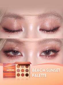 SHEGLAM 海灘日落調色盤 9 色閃光霧面眼影盤金屬光澤均勻著色光滑可混合造型化妝品派對眼影 品牌 美容 化妝 化妝品 適合女性與女孩 完美搭配夏季春季 Y2K 時尚 流行 生日 母親節禮物 假期 派對準備就緒 最佳顏色 - Beach Sunset - 查看 6