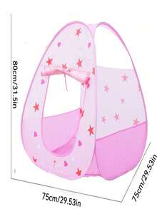 儿童室内帐篷、女孩过家家游戏、男孩城堡游戏屋玩具、迷你童话公主屋 - 彩色 - 查看 5