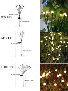 Solar Garden Lights, 1 Piece 8/10LED Outdoor Solar Powered Tilted Lights, Waterproof Flashlight For Outdoor Courtyard Decoration, Excellent Lamp Base And Varies In Length