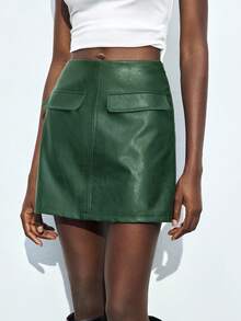 Maija 经典高腰A字裙，优雅浪漫。百搭款式，适合休闲、办公、婚礼宾客、海滩、音乐会、派对等多种场合。适合春夏穿着。圣帕特里克节、复活节、夏季、复活节派对、海滩、夏季假期、海滩度假、夏季外出、毕业季等场合皆宜。 - 墨綠色 - 查看 4