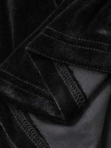 DAZY Vestido de fiesta elegante para mujer, vestido de longitud media con mangas abullonadas, parches de encaje y bloques de color, otoño