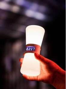 Joivida 1个娃娃造型夜灯，带磁吸式开关、创意电量指示灯和Type-C充电底座 | 台灯、办公灯 - D-白色 - 查看 8