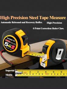 2M/5M Premium Steel Tape Measure, Custom Ruler, Precision Measuring Tool, Portable High Accuracy Metric/Imperial Ruler, Durable Scratch-Resistant Stainless Steel Retractable Ruler 5M/7.5M
