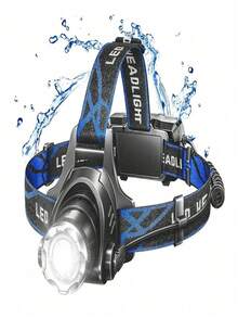 1 Head Mounted Headlight, High Brightness Ultra Bright Headlight, 3-Mode Micro USB Charging LED Working Headlight, Requires 2 18650 Model Batteries (Excluding Batteries) Adult Flashlight, Running, Camping, Fishing, Hiking, Bicycle Headlight