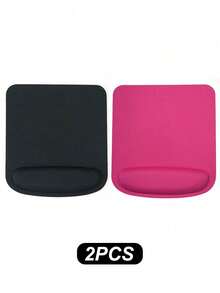 1/2pcs Grey/Black EVA Material Mousepad, Modern Minimalist Anti-Slip Wrist Rest Pad Suitable For Study Room, Office, Hotel, Restaurant, Internet Cafe, Back To School Season, Student Use - Black - View 16