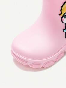 Cozy Pixies A Pair Of Girls' All-Season Unicorn Rain , Cute,  Soft Rubber  Baby Boots - Pink - View 7