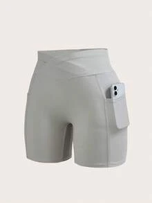 Musera Sport Quần short thể thao màu trơn, thoải mái, năng động, thích hợp cho tập luyện thể dục, chạy bộ, câu lạc bộ, Padel, Tennis, Pickleball, tập gym, chuẩn bị cho năm học mới. - Xám - Xem 7