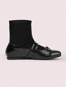 CUCCOO DOLLMOD Daphne Women Black Ankle Boots For Autumn/Winter - Black - View 8