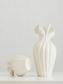 1 Bình gốm đẹp cao 20 cm, kích thước nhỏ, thích hợp để trên bàn làm việc, thích hợp để cắm hoa khô và hoa tươi, thiết kế bề mặt mờ nhám, thời trang và mới lạ, phong cách hiện đại, thích hợp cho người trẻ, trung niên và thanh niên - Màu be - Xem 10