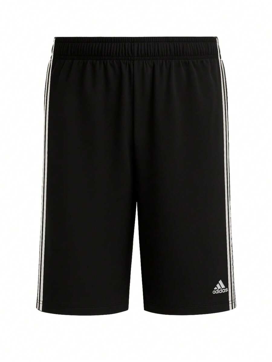 Adidas Essentials 3-Stripes Kids Shorts Black - Black and White - View 1