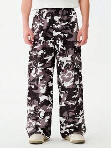SHEIN Spring And Summer Oversize Popular Camouflage Pants, Snug Fit And Versatile - Multicolor - View 1