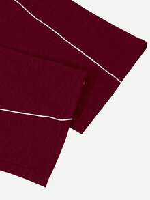 SHEIN Sparklyn 1 szt. Luźne, sportowe spodnie dresowe dla dziewcząt w wieku 1-2 lat, w jednolitym kolorze - Burgund - Zobacz 7