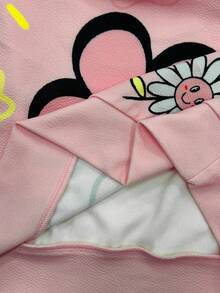 SHEIN 2件套青少年女孩休闲宽松花卉印花圆领运动衫和裤子套装 - 淺粉色 - 查看 7