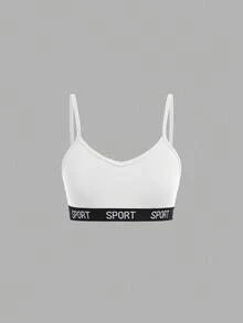 Bộ 3 áo bralette co giãn họa tiết chữ tối giản cho bé gái tuổi teen - Nhiều màu - Xem 9