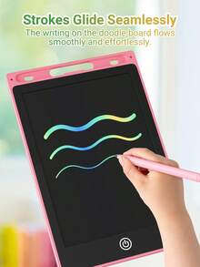 Teckwe 1 件液晶书写板涂鸦板玩具，彩色屏幕绘图板，可擦除和可重复使用的儿童手写板，适用于家庭学校教育和学习，适合男孩和女孩的儿童玩具，生日和返校礼物