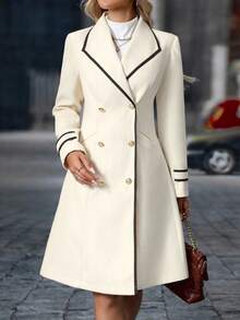 EMERY ROSE Women's Casual Jacket With Collar And Double-Breasted Closure, Autumn/Winter - Multicolor - View 5